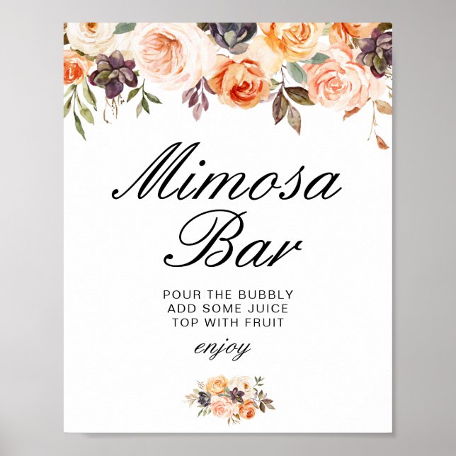 señal de barra de mimosa para brindis floral de ot (Frente)