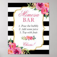 Señal de barra de Mimosa para despedida de soltera