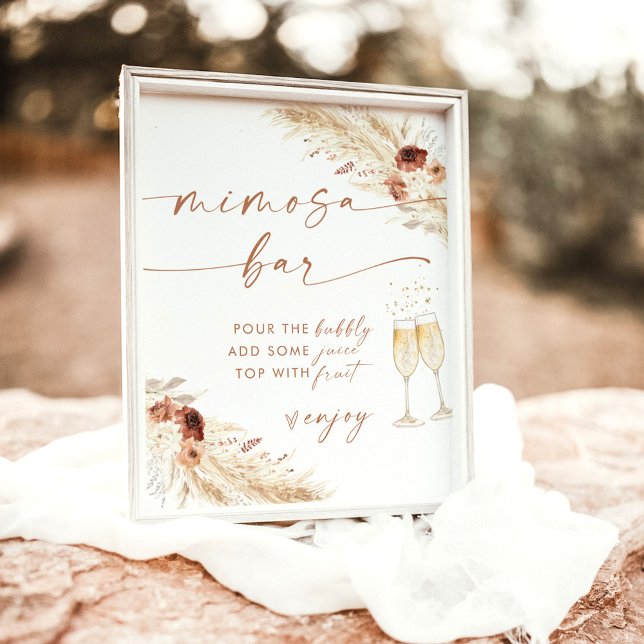 Señal de barra de Mimosa para ducha de novia boho  (Subido por el creador)