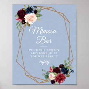 señal de barra de mimosa para ducha de novia de az