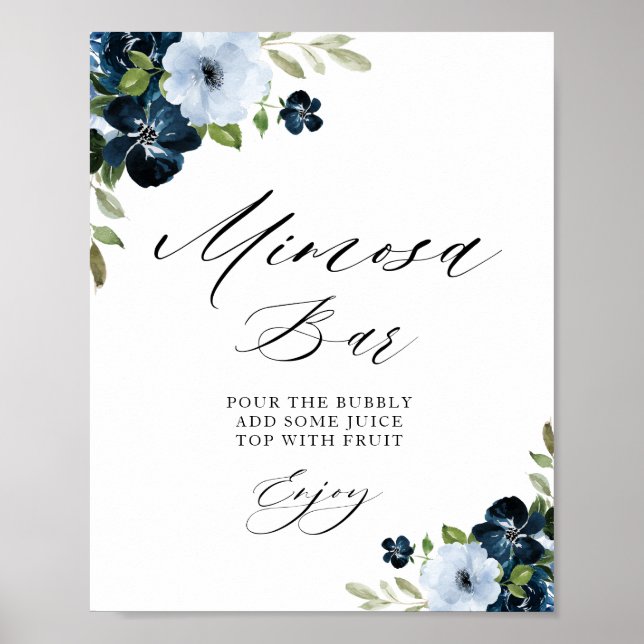 señal de barra de mimosa para fiesta de novia flor (Frente)