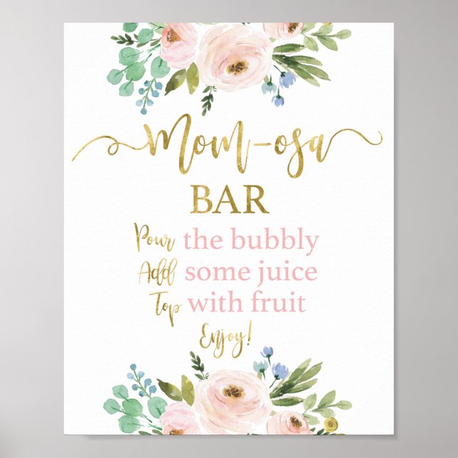 Señal de barra de momosa rosa y verde de Rubor (Frente)