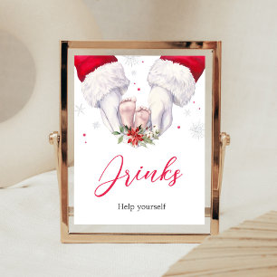 Señal de bebidas para baby shower del regalo más g