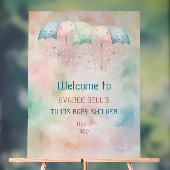 Señal de bienvenida acrílica Gemelos de niño y duc (Neutral )