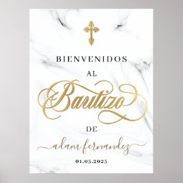 Señal de bienvenida al español de Bautizo