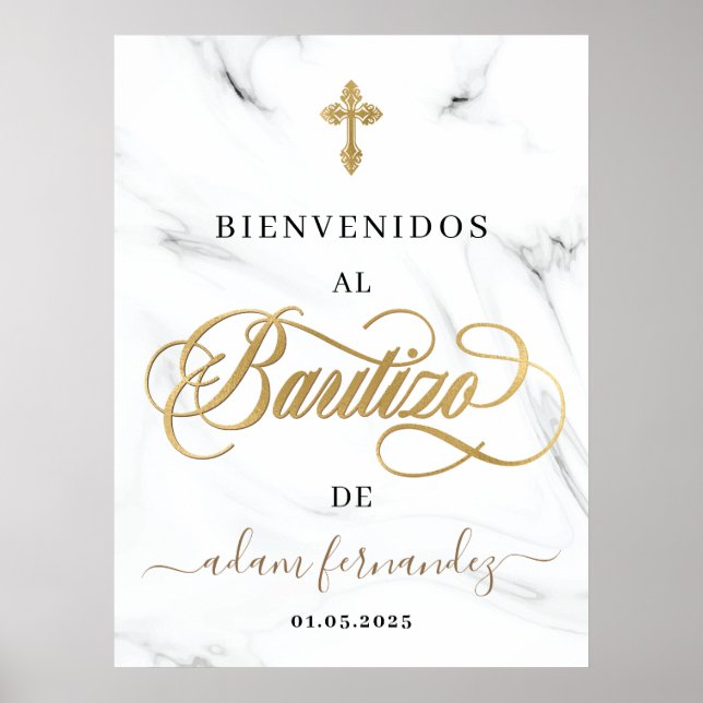 Señal de bienvenida al español de Bautizo (Frente)