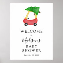 Señal de bienvenida Baby Shower del árbol de navid