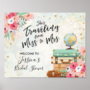 Señal de bienvenida Bridal Shower Miss a la Sra. F