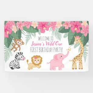 Señal de bienvenida con el tema de un Safari/Chic