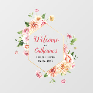 Señal de bienvenida de acrílico de la ducha de nov