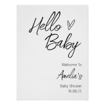 Señal de bienvenida de Baby Baby Shower