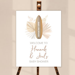 Señal de bienvenida de Baby Shower a bordo para be