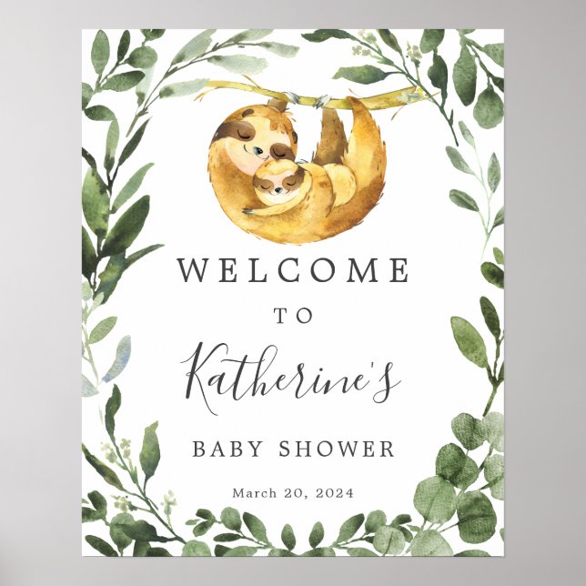 Señal de bienvenida de Baby Shower de Mommy Baby S (Frente)