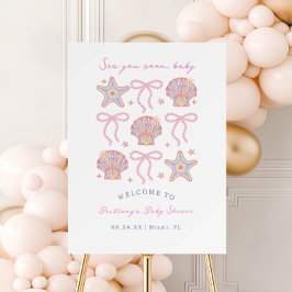 Señal de bienvenida de Baby Shower de Sea You Pron
