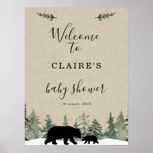 Señal de bienvenida de Baby Shower del árbol del o