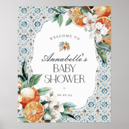 Señal de bienvenida de Baby Shower italiana en mos
