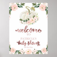 Señal de bienvenida de Baby Shower para calabaza f