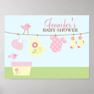 Señal de bienvenida de Baby Shower para la lavande