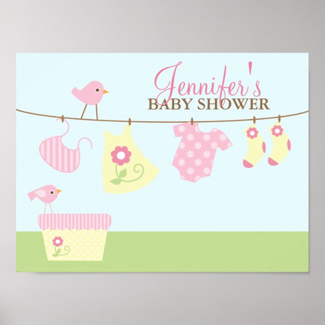 Señal de bienvenida de Baby Shower para la lavande (Frente)