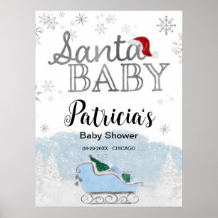 Señal de bienvenida de Baby Shower para Navidades
