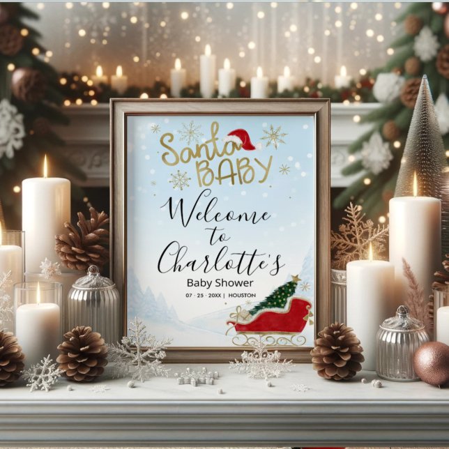 Señal de bienvenida de Baby Shower para Navidades  (Subido por el creador)