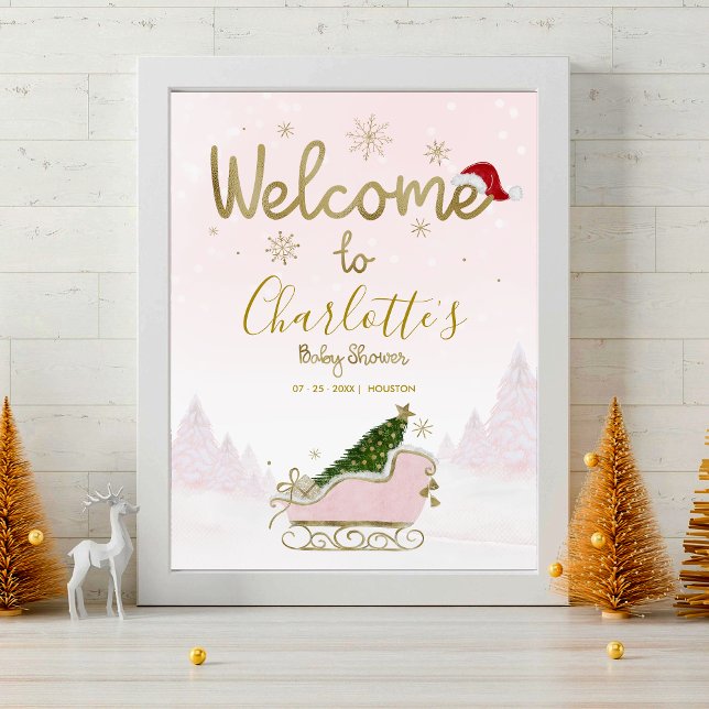 Señal de bienvenida de Baby Shower para Navidades  (Subido por el creador)