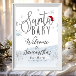 Señal de bienvenida de Baby Shower para Navidades