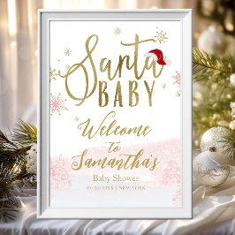 Señal de bienvenida de Baby Shower para Navidades
