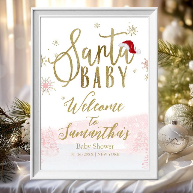 Señal de bienvenida de Baby Shower para Navidades  (Subido por el creador)