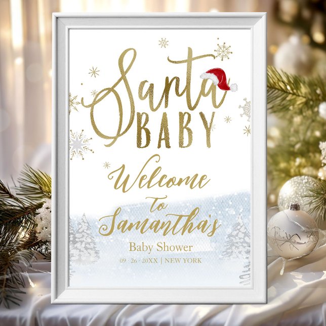 Señal de bienvenida de Baby Shower para Navidades  (Subido por el creador)