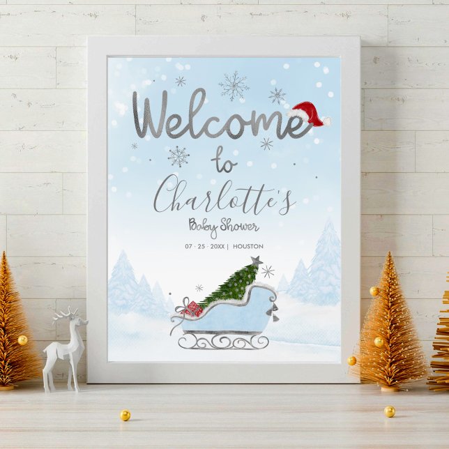 Señal de bienvenida de Baby Shower para Navidades  (Subido por el creador)