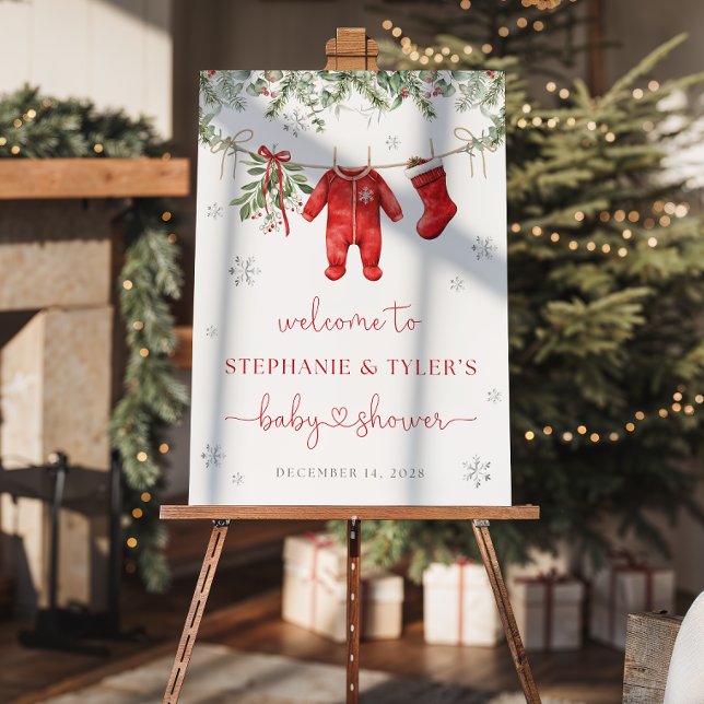 Señal de bienvenida de Baby Shower para Navidades  (Subido por el creador)