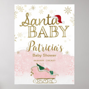 Señal de bienvenida de Baby Shower para Navidades 