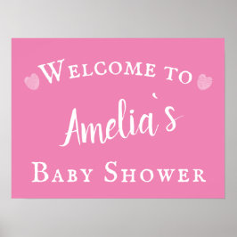 Señal de bienvenida de Baby Shower para tipografía