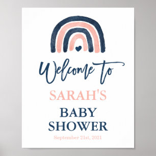 Señal de bienvenida de Baby Shower Rainbow Revocan
