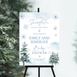 Señal de bienvenida de Baby Shower Snowflake