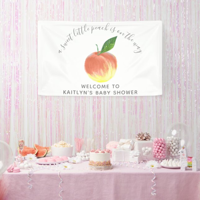 Señal de bienvenida de Baby Shower Sweet Little Pe (Fiesta)