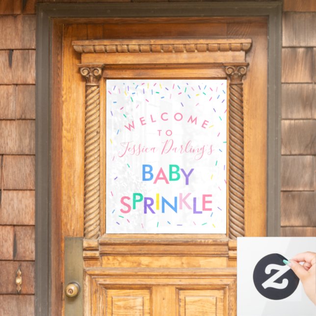 Señal de bienvenida de Baby Sprinkle (Puerta de casa)