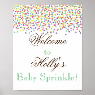 Señal de bienvenida de Baby Sprinkle