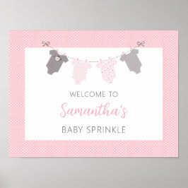 Señal de bienvenida de Baby Sprinkle - Línea de ro