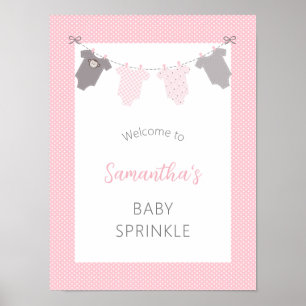 Señal de bienvenida de Baby Sprinkle - Línea de ro