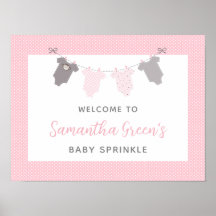 Señal de bienvenida de Baby Sprinkle - Línea de ro