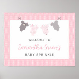 Señal de bienvenida de Baby Sprinkle - Línea de ro