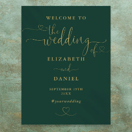 Señal De Bienvenida De Boda De Guión De Corazón De