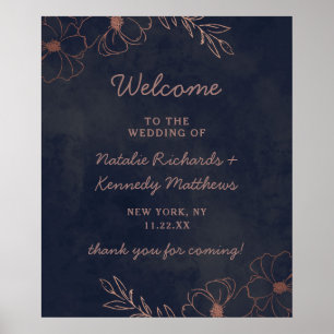 Señal de bienvenida de Boda de Relieve metalizado