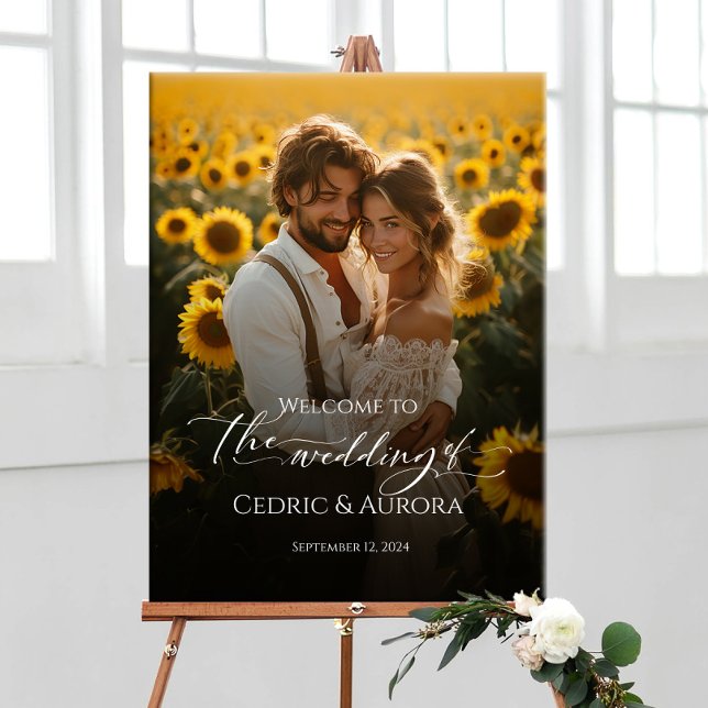 Señal de bienvenida de boda fotográfico y caligraf (Subido por el creador)