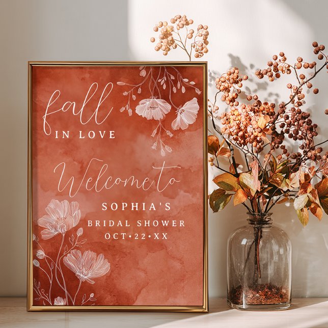 Señal de bienvenida de caída en el amor (Welcome Poster)