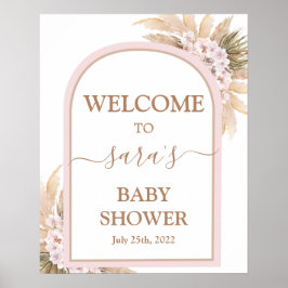 Señal de bienvenida de Chica Baby Shower de la Gra