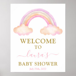 Señal de bienvenida de Chica de Baby Shower arcoir