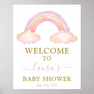 Señal de bienvenida de Chica de Baby Shower arcoir